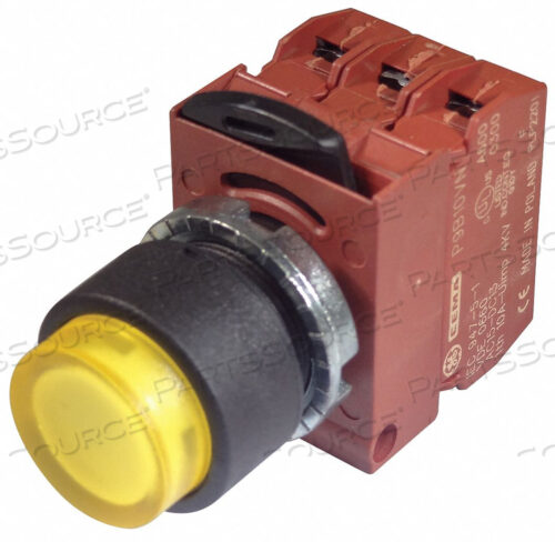 H7058 ILLUM PUSH BUTTON 22MM YELLOW 24VAC/DC