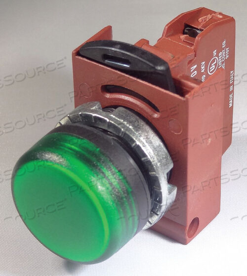 PILOT LIGHT DIFFUSED GREEN 120VAC CHROME