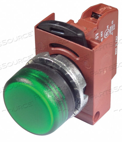 LIGHT REFRACTED GREEN 24VAC/DC CHROME