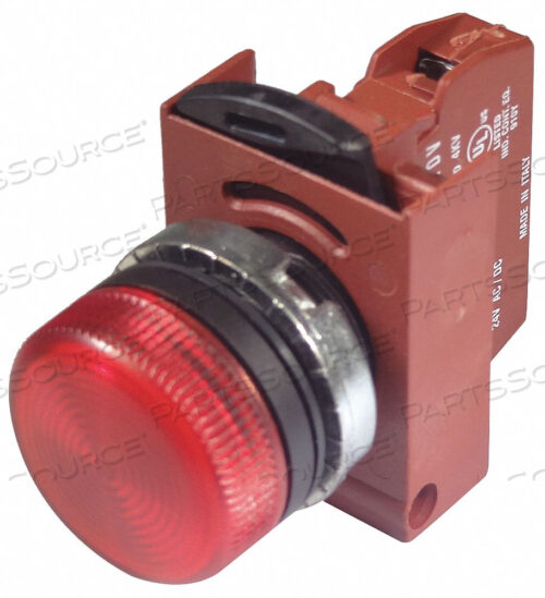 КОНТРОЛЬНАЯ ЛАМПОЧКА ПРЕЛОМЛЕННАЯ КРАСНАЯ 120 В ПЕРЕМЕННОГО ТОКА ХРОМ