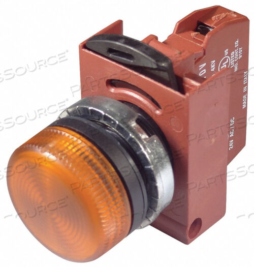 КОНТРОЛЬНАЯ ЛАМПОЧКА ПРЕЛОМЛЕННАЯ ОРАНЖЕВАЯ 120 В ХРОМ