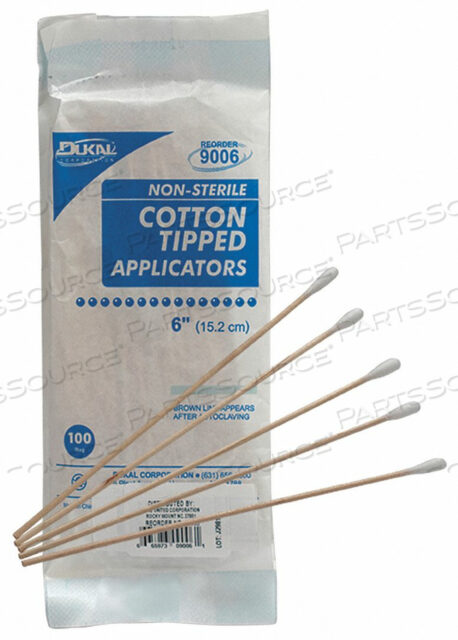 OEM#: 90933COTTON TIP SWAB NON-STERILE 6 IN. PK100 by First Aid Only