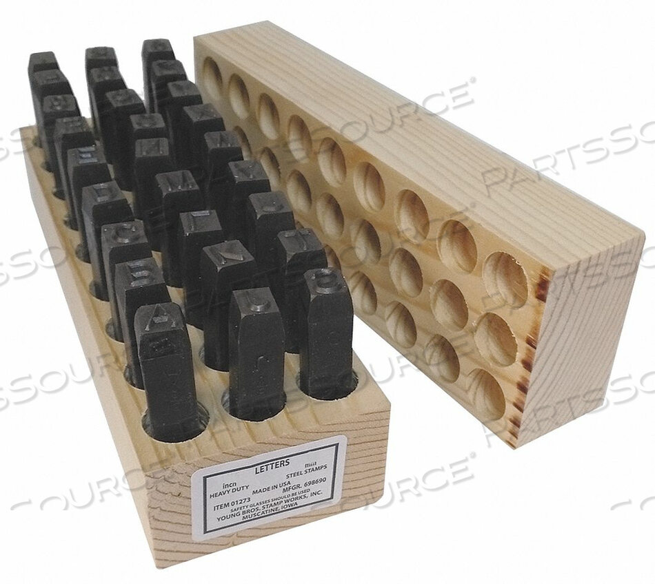 OEM#: 09273 НАБОР СТАЛЬНЫХ ШТАМПОВ 3-3/4 SHANK L СТАЛЬ от Young Bros. Stamp Works, Inc.