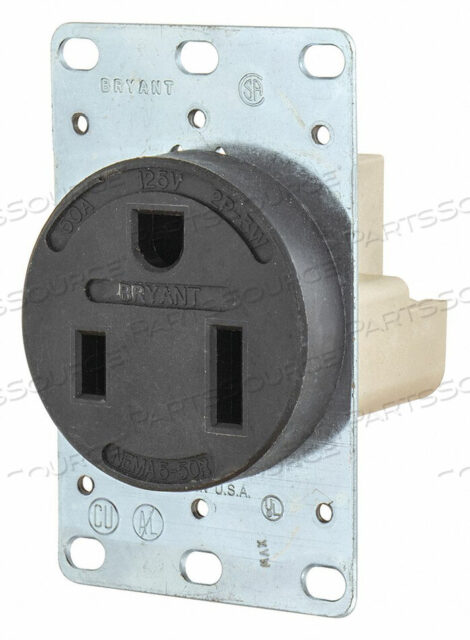OEM#: 9550FRRECEPTACLE BLACK 50A 2.0 HP 2 POLES от Hubbell Power Systems