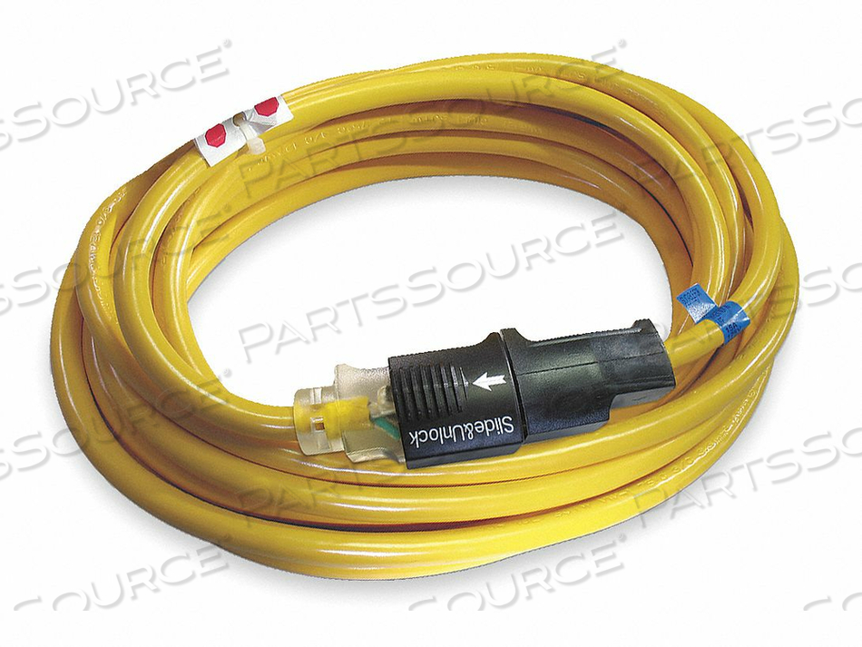 OEM#: 4FZY6УДЛИНИТЕЛЬ ДЛЯ ШНУРА ПИТАНИЯ, 45 ФУТОВ, 15 А, 125 В переменного тока, 14 AWG, NEMA 5-15P - NEMA 5-15R, ЖЕЛТЫЙ от Power First