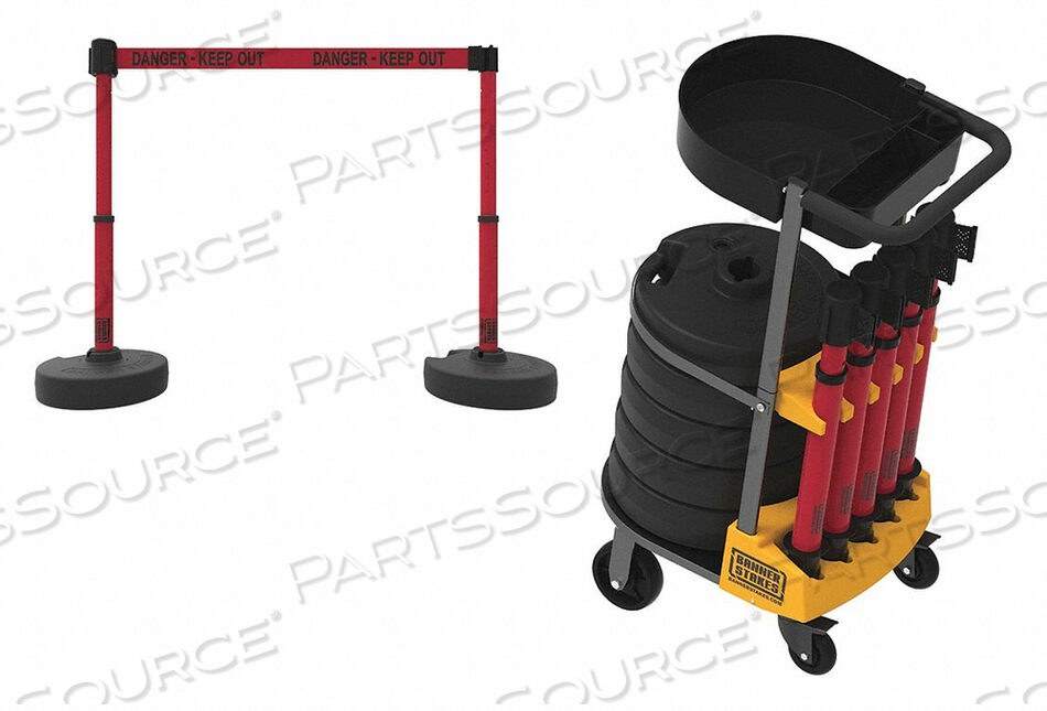 OEM#: PL4011TPLUS CART PKG W/TRAY DANGER - BEEP OUTLET by Banner Stakes