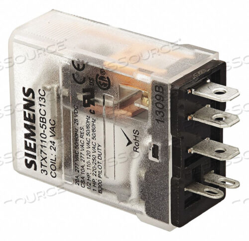 OEM#: 3TX7110-5BC13CРЕЛЕ, ОБЩЕГО НАЗНАЧЕНИЯ, 15A, 24V AC COIL, SPDT от Siemens
