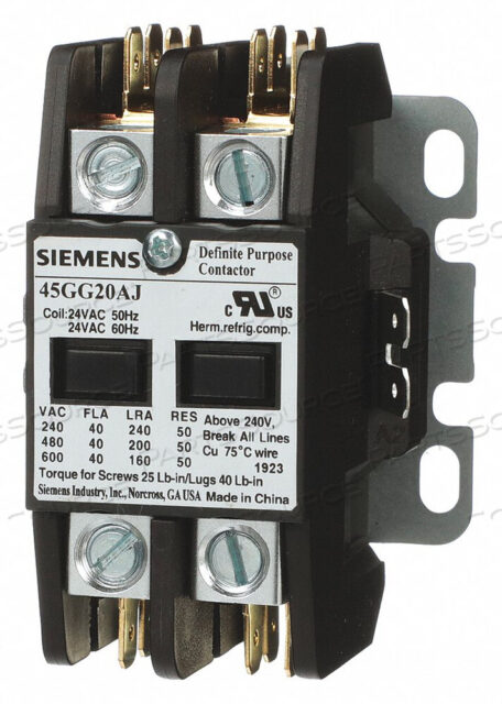 OEM#: 45GG20AHКонтактор специального назначения 2-х полюсный 40A от Siemens