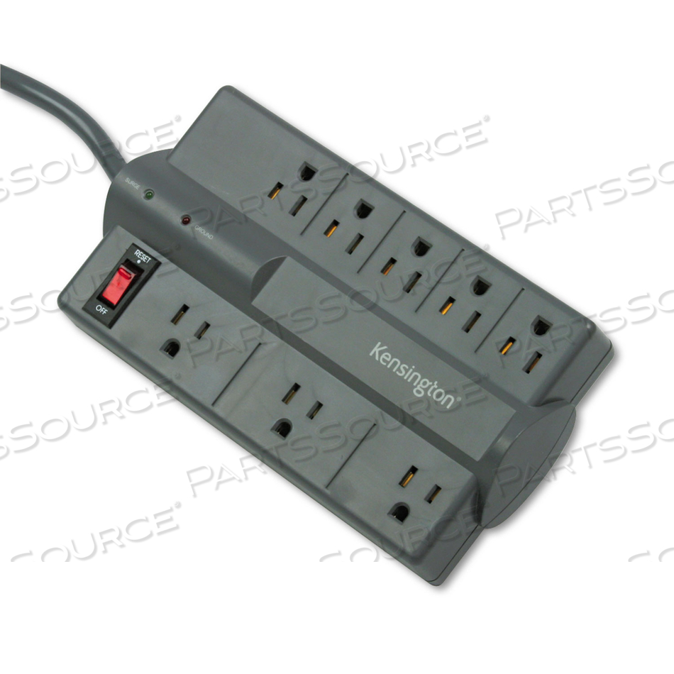 OEM#: K38218NAGUARDIAN PREMIUM SURGE PROTECTOR, 8 РОЗЕТОК ПЕРЕМЕННОГО ТОКА, 6-ФУТОВЫЙ ШНУР, 1080 ДЖ, СЕРЫЙ от Kensington Computer Products