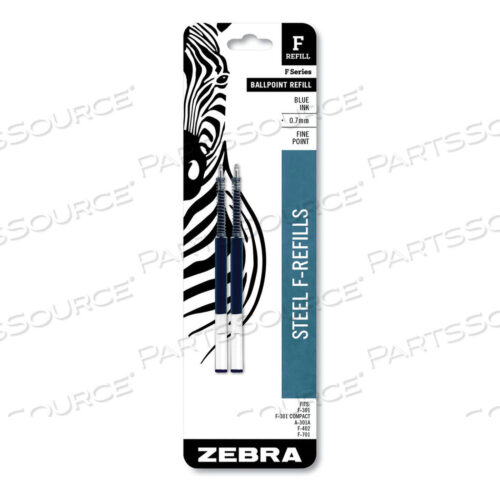 OEM#: 85522F-REFILL FOR ZEBRA F-SERIES BALLPOINT PENS, FINE CONICAL TIP, BLUE INK, 2/PACK by Zebra Pen Corporation