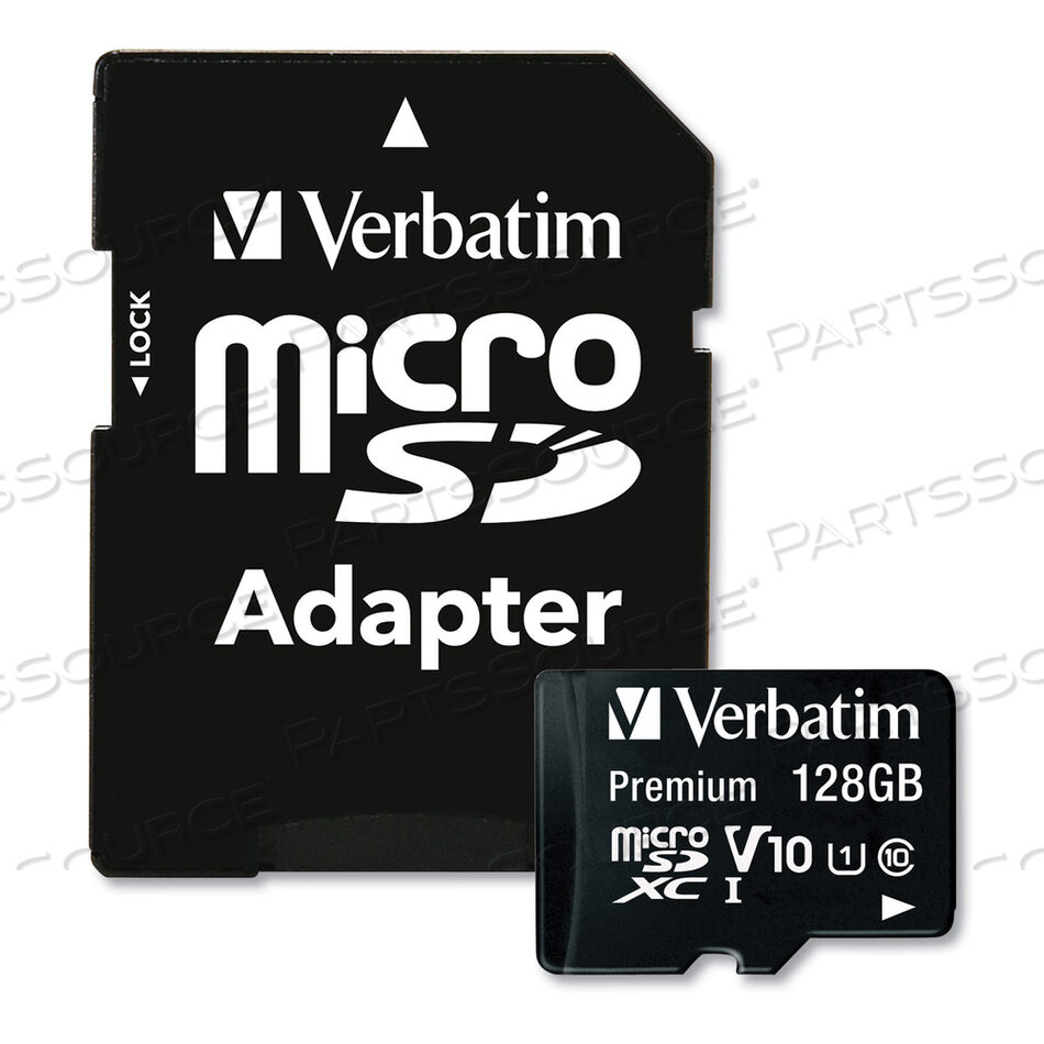 OEM#: 44085128 ГБ КАРТА ПАМЯТИ MICROSDXC PREMIUM С АДАПТЕРОМ, UHS-I V10 U1 КЛАСС 10, СКОРОСТЬ ЧТЕНИЯ ДО 90 МБ/С от Verbatim