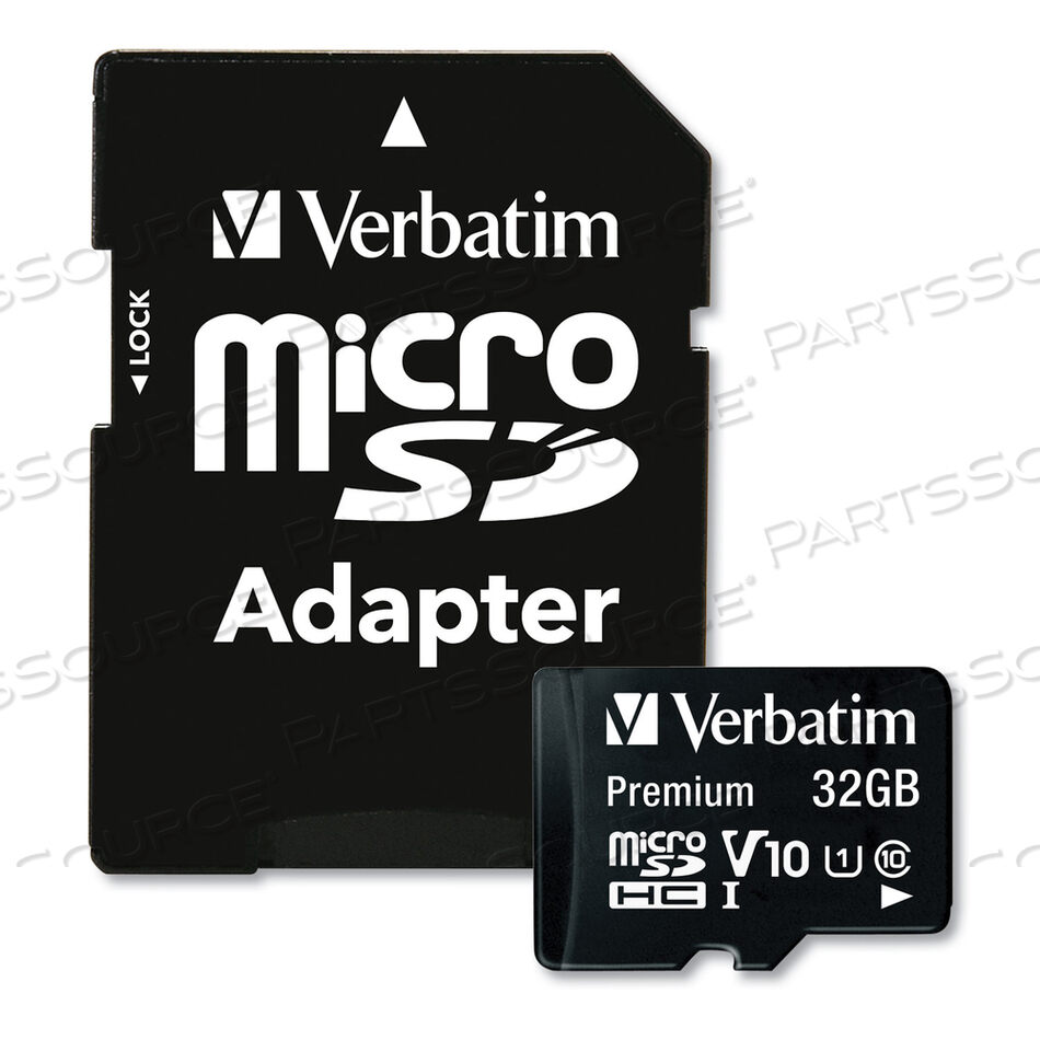 OEM#: 4408332 ГБ КАРТА ПАМЯТИ MICROSDHC PREMIUM С АДАПТЕРОМ, UHS-I V10 U1 КЛАСС 10, СКОРОСТЬ ЧТЕНИЯ ДО 90 МБ/С от Verbatim