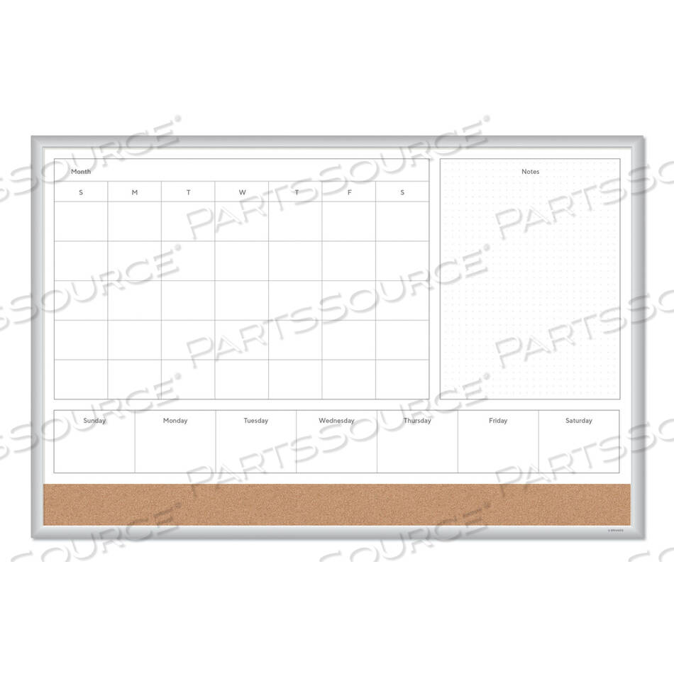 OEM#: 3891U00-014N1 КОМБИНИРОВАННАЯ МАГНИТНАЯ ДОСКА ДЛЯ СУХОГО СТИРАНИЯ, 36 X 24, БЕЛАЯ/НАТУРАЛЬНАЯ от U Brands