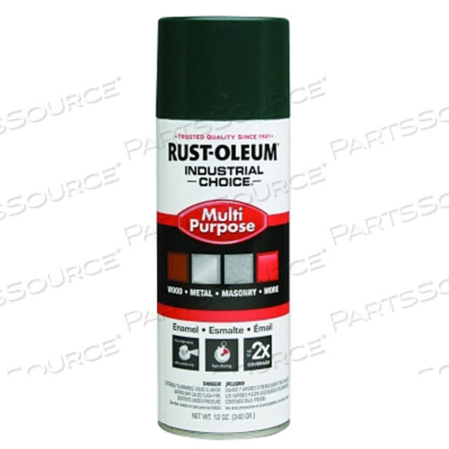 OEM#: 1638830INDUSTRIAL CHOICE 1600 SYSTEM ENAMEL AEROSOL, 12 OZ, HUNTER GREEN, HIGH-GLOSS by Rust-Oleum