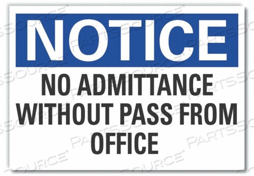 ЗНАК ОБЪЯВЛЕНИЯ 5 Ш X 3-1/2 В ТОЛЩИНА 0,001