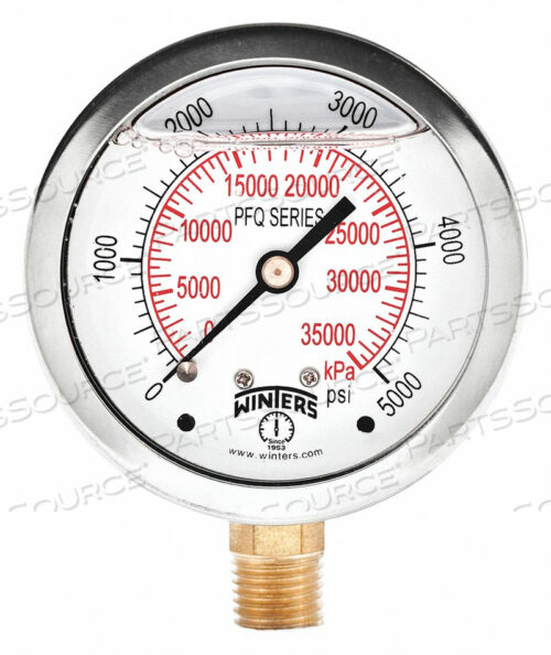 КАЧЕСТВЕННЫЙ МАНОМЕТР SS/BR 2.5 1/4LM 5000PSI/KPA