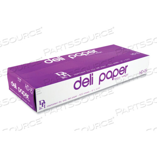 INTERFOLDED DELI SHEETS, 10.75 X 15, HEAVYWEIGHT, 500 SHEETS/BOX, 12 BOXES/CARTON