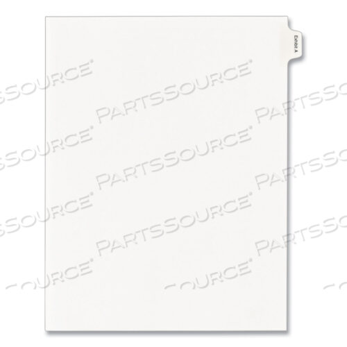 РАЗДЕЛИТЕЛИ ДЛЯ БРОШЮР ALLSTATE-STYLE LEGAL, 26 ШТ., ПРИЛОЖЕНИЕ A, 11 X 8,5, БЕЛЫЕ, 25 ШТ./УПАКОВКА