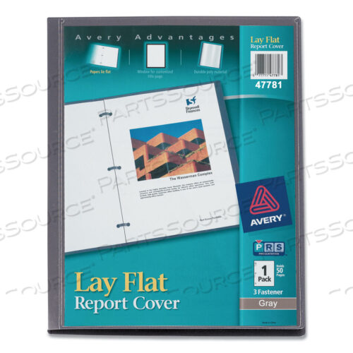 OEM#: 47781КРЫТИЕ ОТЧЕТА LAY FLAT, ГИБКАЯ ЗАСТЕЖКА, ЕМКОСТЬ 0,5, 8,5 X 11, ПРОЗРАЧНЫЙ/СЕРЫЙ от Avery