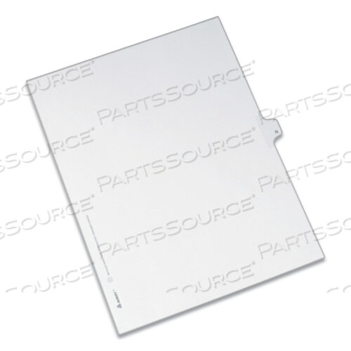 ПРЕДВАРИТЕЛЬНО ОТПЕЧАТАННЫЕ РАЗДЕЛИТЕЛИ ДЛЯ УКАЗАТЕЛЯ С БОКОВЫМИ ВКЛАДКАМИ ДЛЯ ЛЕГАЛЬНЫХ ДОКУМЕНТОВ, СТИЛЬ ALLSTATE, 26 ВКЛАДЫШЕЙ, N, 11 X 8,5, БЕЛЫЕ, 25 ШТ./УПАКОВКА