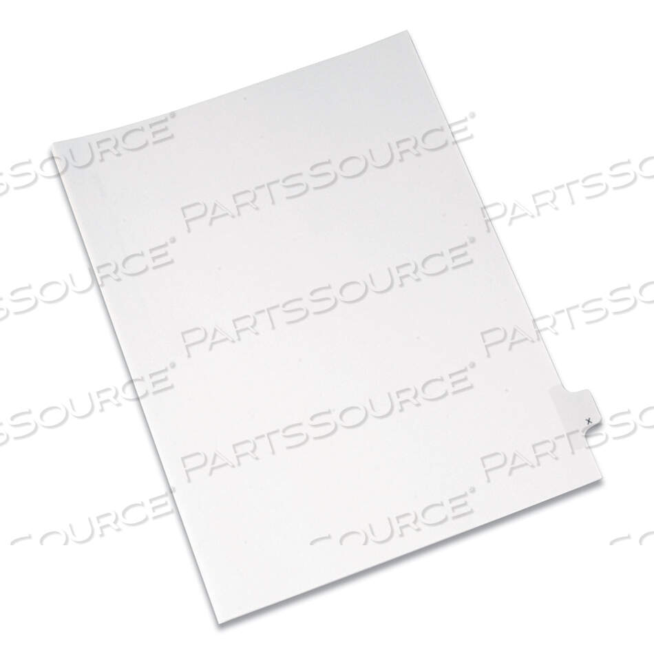 OEM#: 82186ПРЕДВАРИТЕЛЬНО ОТПЕЧАТАННЫЕ РАЗДЕЛИТЕЛИ ДЛЯ УКАЗАТЕЛЯ ДОКУМЕНТОВ С БОКОВЫМИ ЗАКЛАДКАМИ, В СТИЛЕ ALLSTATE, 26 ЗАКЛАДОК, X, 11 X 8,5, БЕЛЫЕ, 25 ШТ./УПАКОВКА от Avery