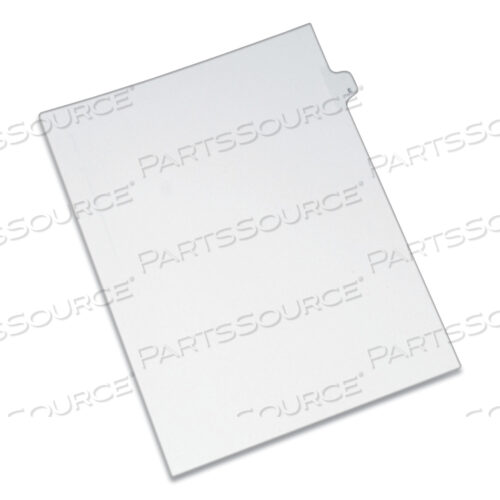 ПРЕДВАРИТЕЛЬНО ОТПЕЧАТАННЫЕ РАЗДЕЛИТЕЛИ ДЛЯ УКАЗАТЕЛЯ С БОКОВЫМИ ВКЛАДКАМИ ДЛЯ ЛЕГАЛЬНЫХ ДОКУМЕНТОВ, СТИЛЬ ALLSTATE, 26 ВКЛАДЫШЕЙ, E, 11 X 8,5, БЕЛЫЕ, 25 ШТ./УПАКОВКА