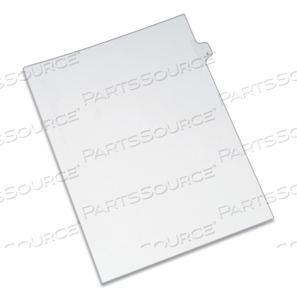 ПРЕДВАРИТЕЛЬНО ОТПЕЧАТАННЫЕ РАЗДЕЛИТЕЛИ ДЛЯ УКАЗАТЕЛЯ С БОКОВЫМИ ВКЛАДКАМИ ДЛЯ ЛЕГАЛЬНЫХ ДОКУМЕНТОВ, СТИЛЬ ALLSTATE, 26 ВКЛАДЫШЕЙ, E, 11 X 8,5, БЕЛЫЕ, 25 ШТ./УПАКОВКА