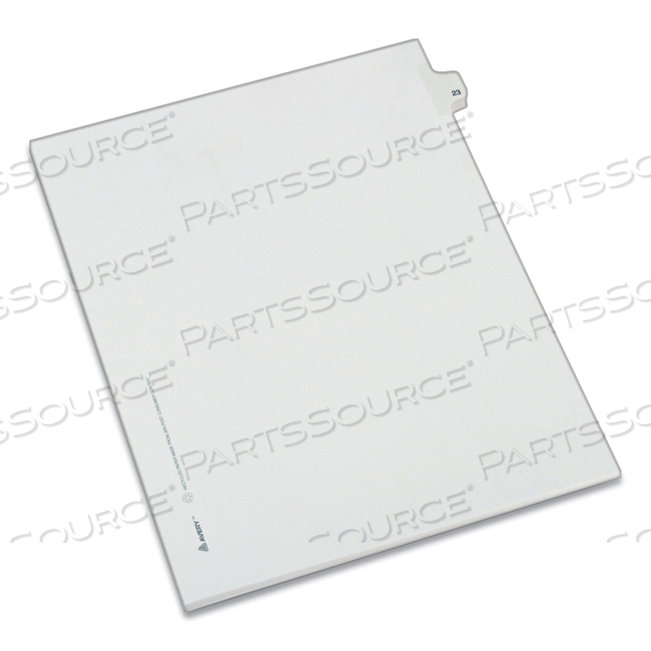 ПРЕДВАРИТЕЛЬНО ОТПЕЧАТАННЫЕ РАЗДЕЛИТЕЛИ ДЛЯ УКАЗАТЕЛЯ С БОКОВЫМИ ВКЛАДКАМИ ДЛЯ ДОКАЗАТЕЛЬСТВ, СТИЛЬ ALLSTATE, 10 ВКЛАДЫШЕЙ, 23, 11 X 8,5, БЕЛЫЕ, 25 ШТ. В УПАКОВКЕ