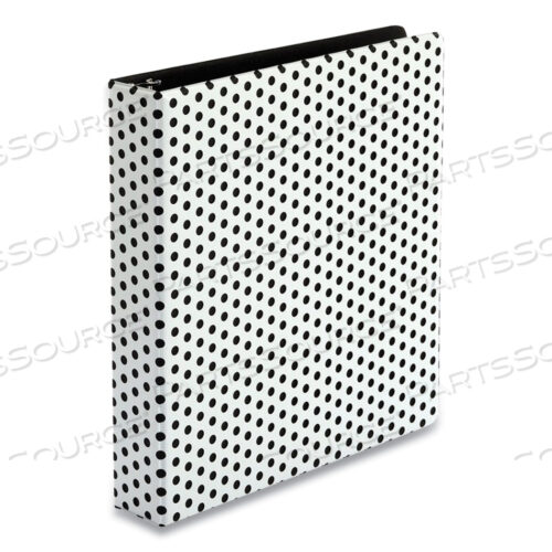 БРОШЮРА PUNCH POP FASHION, 3 КОЛЬЦА, ЕМКОСТЬ 1,5, 11 X 8,5, ДИЗАЙН В БЕЛЫЙ/ЧЕРНЫЙ ГОРОШЕК