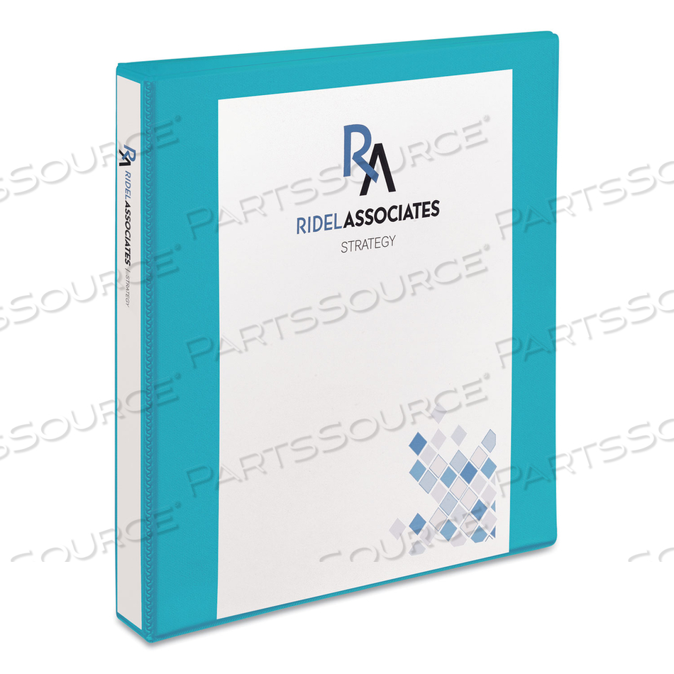 OEM#: 17295ПРОЧНАЯ КНИГА-ПАПКА С КРЕПЕЖОМ И НАКЛОННЫМИ КОЛЬЦАМИ, 3 КОЛЬЦА, 1 ВМЕСТИМОСТЬ, 11 X 8,5, AQUA от Avery