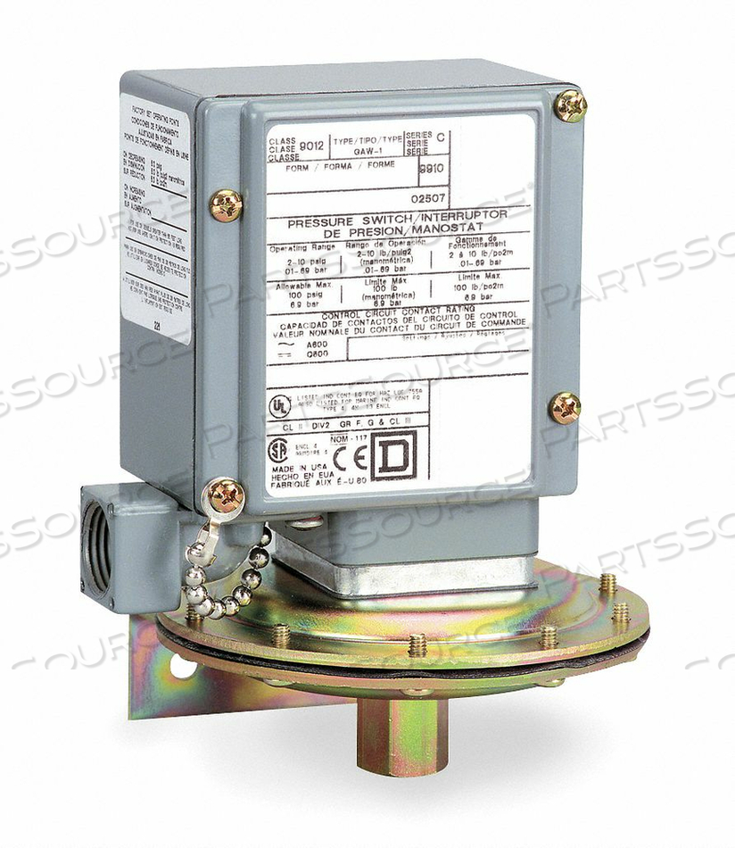 OEM#: 9012GAW5K1ДАТЧИК ДАВЛЕНИЯ SPDT МЕМБРАНА 3 ДО 150 по квадрату D