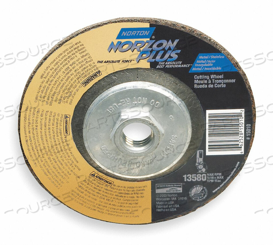 OEM#: 66252843321DEPRESSED CTR WHEEL T27 4-1/2IN 5/8IN-11 от Norton | Saint-Gobain Abrasives