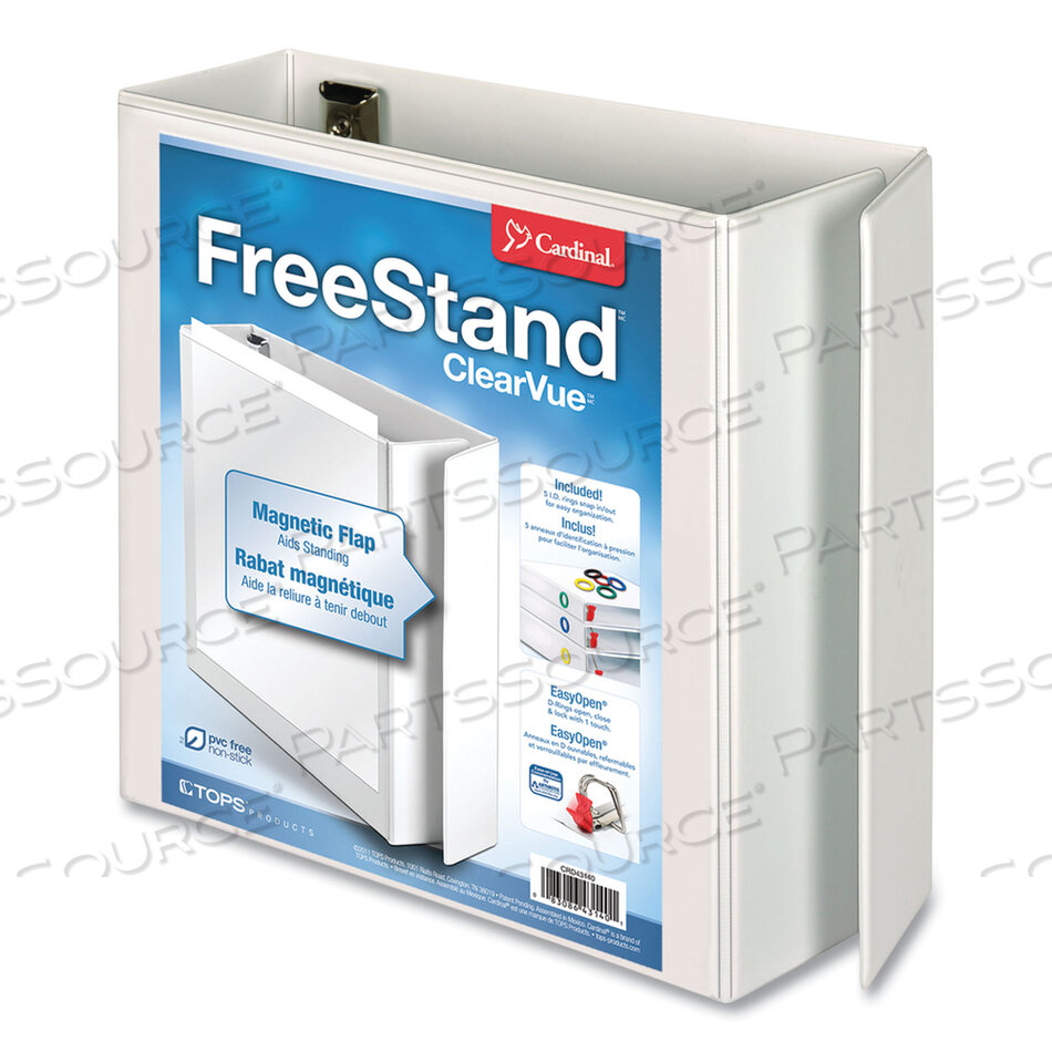 OEM#: 43140CBFREESTAND EASY OPEN LOCKING SKANT-D RING BINDER, 3 КОЛЬЦА, ВМЕСТИМОСТЬ 4, 11 X 8,5, БЕЛАЯ от Cardinal