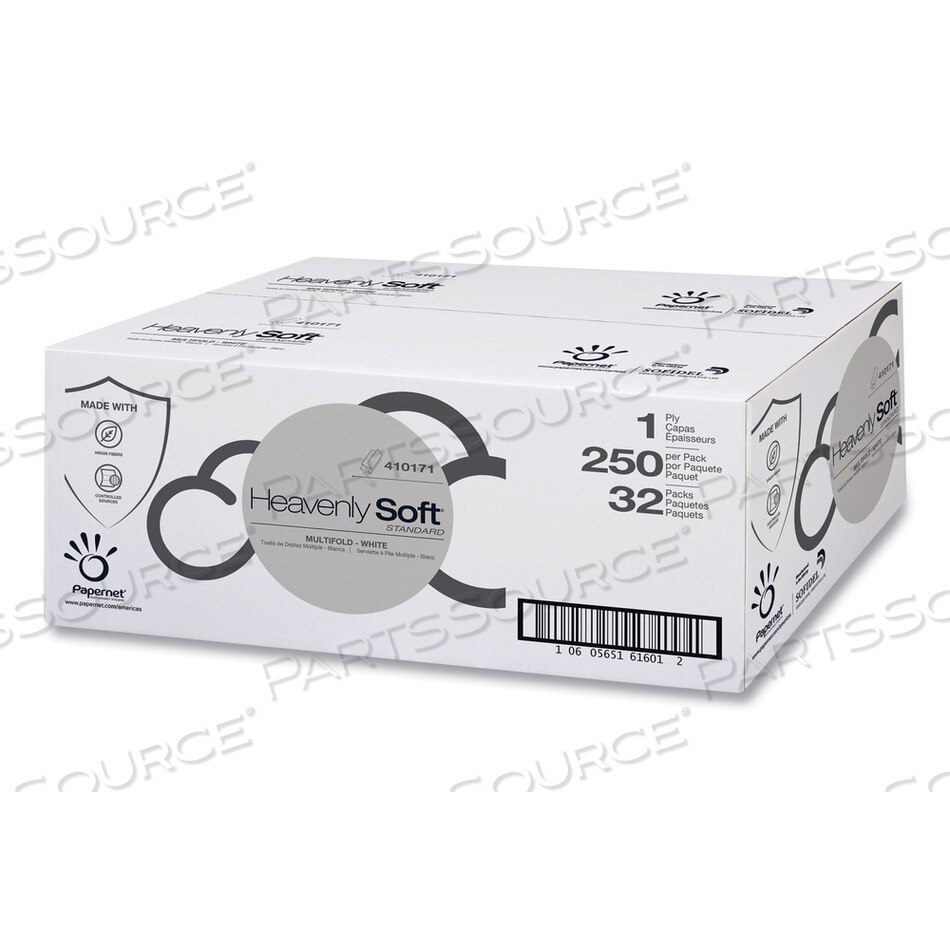 OEM#: 410171МЯГКОЕ НЕБЕСНОЕ ПОЛОТЕНЦЕ МНОГОСЛОЖНОГО СЛОЖЕНИЯ, СТАНДАРТНОЕ, 1-СЛОЙНОЕ, 4 X 9,5, БЕЛОЕ, 250 шт./УПАК, 32 УПАКОВКИ/КОРОБКА от Papernet