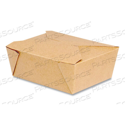 ЗАКРЫВАЮЩАЯСЯ ЦЕЛЬНАЯ КОРОБКА ДЛЯ ВЫНОСА ИЗ НАТУРАЛЬНОГО КАРТОНА, 6,75 X 5,44 X 3,5, КОРИЧНЕВАЯ, БУМАГА, 300 ШТ./КОРОБКА