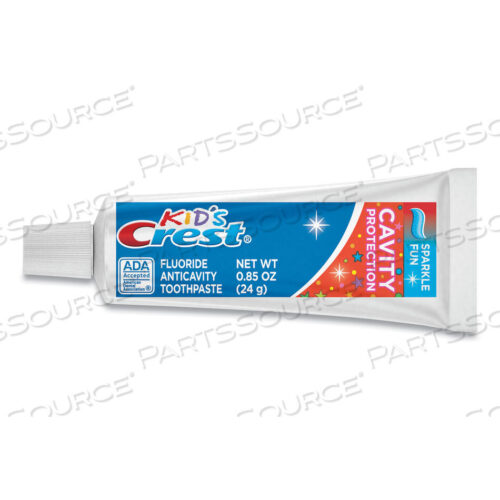 OEM#: 40159KIDS SPARKLE TOOTHPASTE, BLUE, BUBBLEGUM FLAVOR, 0.85 OZ TUBE, 72/CARTON by Crest