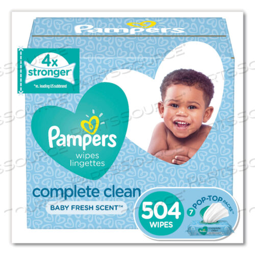 Влажные салфетки Complete Clean Baby, однослойные, Baby Fresh, 504 шт. в упаковке