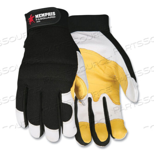 OEM#: 906LFASGUARD WHITE GRAIN GOATSKIN YELLOW P L от MCR Safety