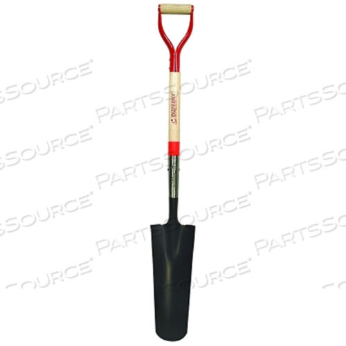 OEM#: 47103DRAIN SPADE, 16 IN L X 4.75 IN W ROUND BLADE, 29 IN NORTH AMERICAN HARDWOOD STEEL/WOOD D-GRIP HANDLE by Razor-Back