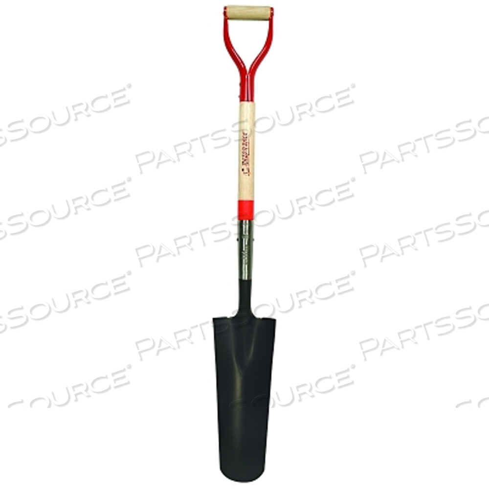 OEM#: 47103DRAIN SPADE, 16 IN L X 4.75 IN W ROUND BLADE, 29 IN NORTH AMERICAN HARDWOOD STEEL/WOOD D-GRIP HANDLE by Razor-Back