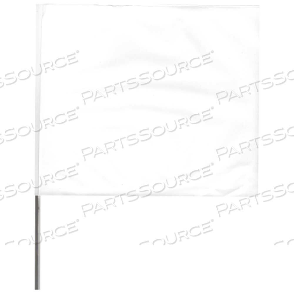 OEM#: 4521WSTAKE ФЛАГИ, 4 ДЮЙМА X 5 ДЮЙМОВ, ВЫСОТА 21 ДЮЙМ, ПВХ, СТАЛЬНАЯ ПРОВОЛОКА, БЕЛЫЕ от Presco