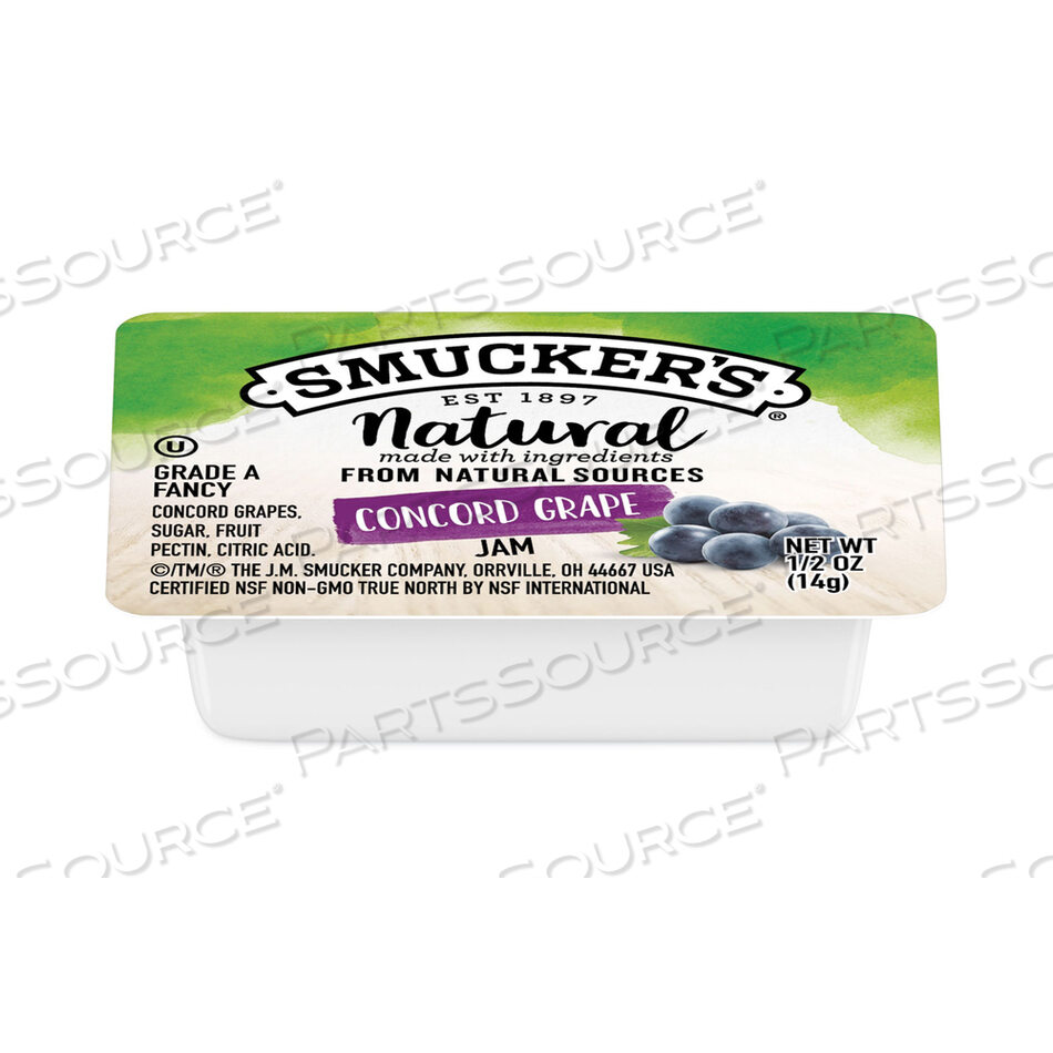 OEM#: 5150008202SMUCKERS 1/2 УНЦИИ НАТУРАЛЬНОГО ДЖЕМА, КОНТЕЙНЕР 0,5 УНЦИИ, ВИНОГРАД КОНКОРД, 200 ШТУК В КОРОБКЕ от Smuckers