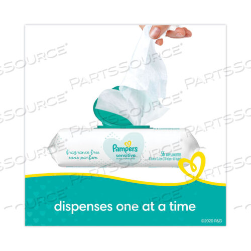 OEM#: 87076EASENSITIVE BABY WIPES, 6.8 X 7, UNSCENTED, WHITE, 56/PACK by Pampers