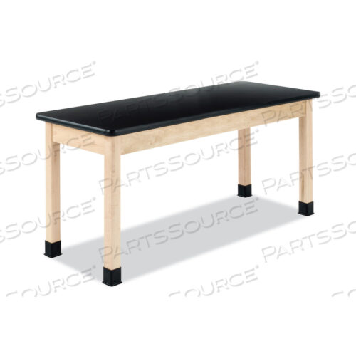 СТОЛ ДЛЯ ЗАНЯТИЙ ПО ЕСТЕСТВЕННЫМ НАУКАМ, 60 Ш X 24 Г X 36 В, СТОЛЕШНИЦА ИЗ ЧЕРНОГО ЛАМИНАТА ВЫСОКОГО ДАВЛЕНИЯ (HPL), ОСНОВАНИЕ ИЗ ДУБА