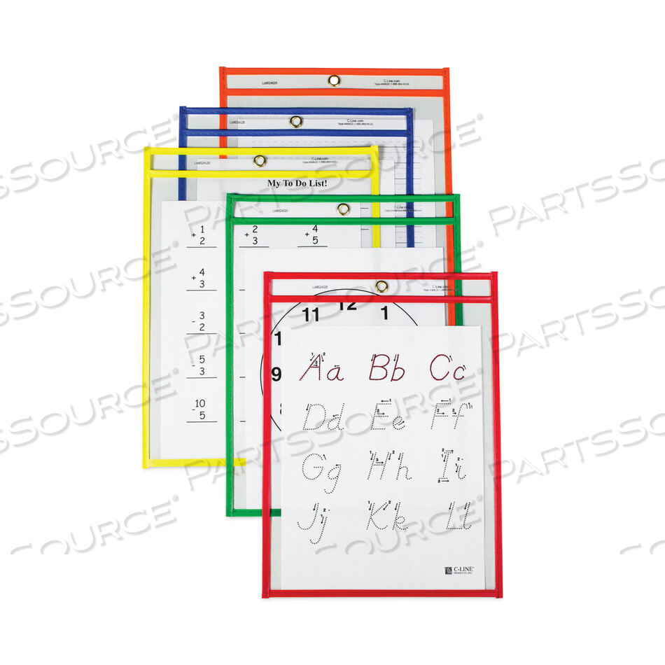 OEM#: 40620МНОГОРАЗОВЫЕ КАРМАНЫ ДЛЯ СУХОГО СТИРАНИЯ, 9 X 12, АССОРТИ ОСНОВНЫХ ЦВЕТОВ, 25/КОРОБКА от C-Line