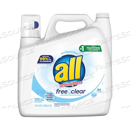 OEM#: 46159ULTRA FREE CLEAR LIQUID DETERGENT, UNSCENTED, 141 OZ BOTTLE, 4/CARTON by All
