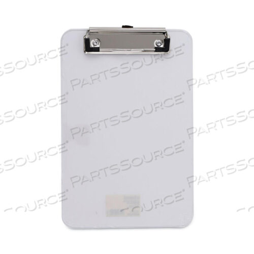 OEM#: UNV40312ПЛАСТИКОВЫЙ ПЛАНШЕТ С НИЗКОПРОФИЛЬНЫМ КЛИПОМ, ЕМКОСТЬ КЛИПОВ 0,5, ВМЕЩАЕТ 5 X 8 ЛИСТОВ, ПРОЗРАЧНЫЙ от Universal