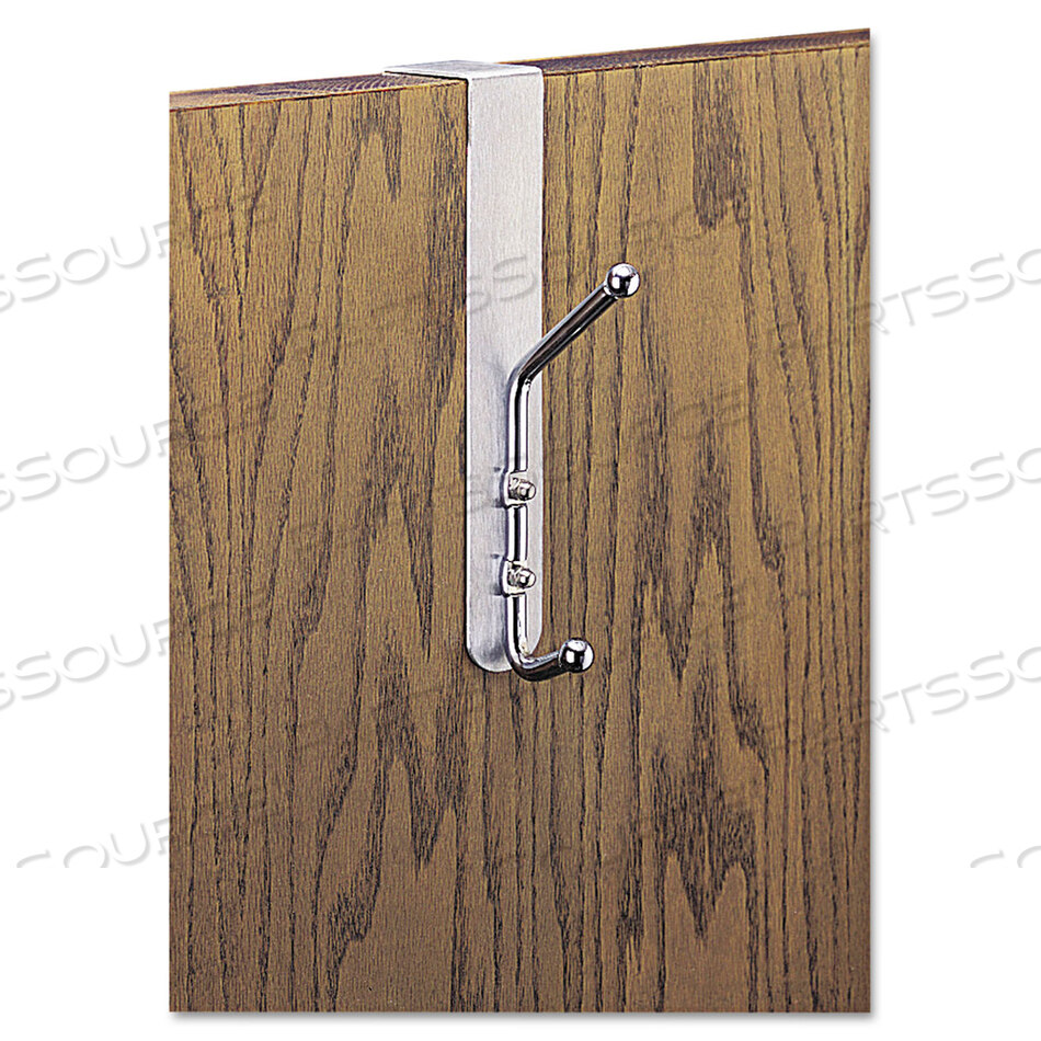 OEM#: 4166КРЮЧОК ДЛЯ ОДЕЖДЫ НАД ДВЕРЬЮ, ДВОЙНОЙ, ИЗ ХРОМИРОВАННОЙ СТАЛЬНОЙ ЧАСТИ, ОСНОВАНИЕ ИЗ САТИНОВОГО АЛЮМИНИЯ от Safco