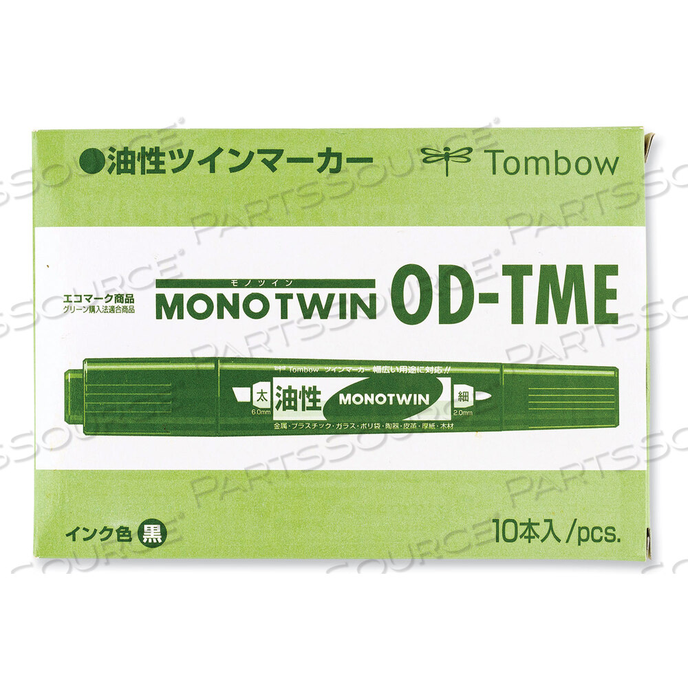 OEM#: 56647MONO TWIN BOLD ПЕРМАНЕНТНЫЙ МАРКЕР, ТОНКИЕ/ШИРОКИЕ КОНЧИКИ, КРАСНЫЙ, 10/КОРОБКА от Tombow
