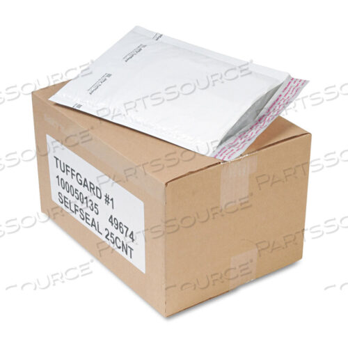 OEM#: 49674JIFFY TUFFGARD SELF-SEAL CUSHIONED MAILER,#1, BARRIER BUBBLE AIR CELL CUSHIONED, САМОКЛЕЯЩАЯСЯ ЗАСТЕЖКА, 7.25 X 12, БЕЛАЯ, 25/CT от Sealed Air